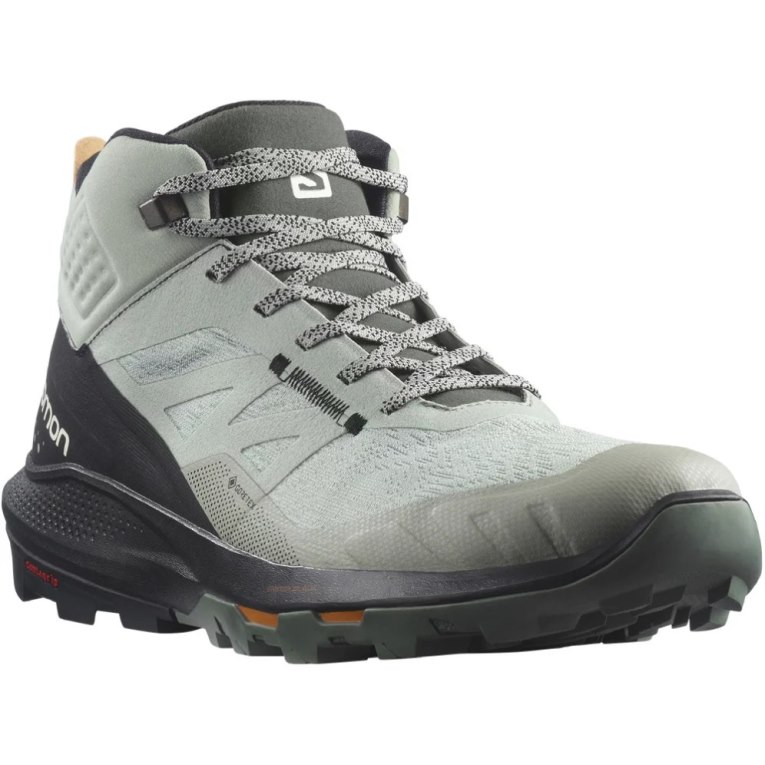 Botas Montaña Salomon Outpulse Mid GTX Hombre Verde Menta Negros | MX NFVE478